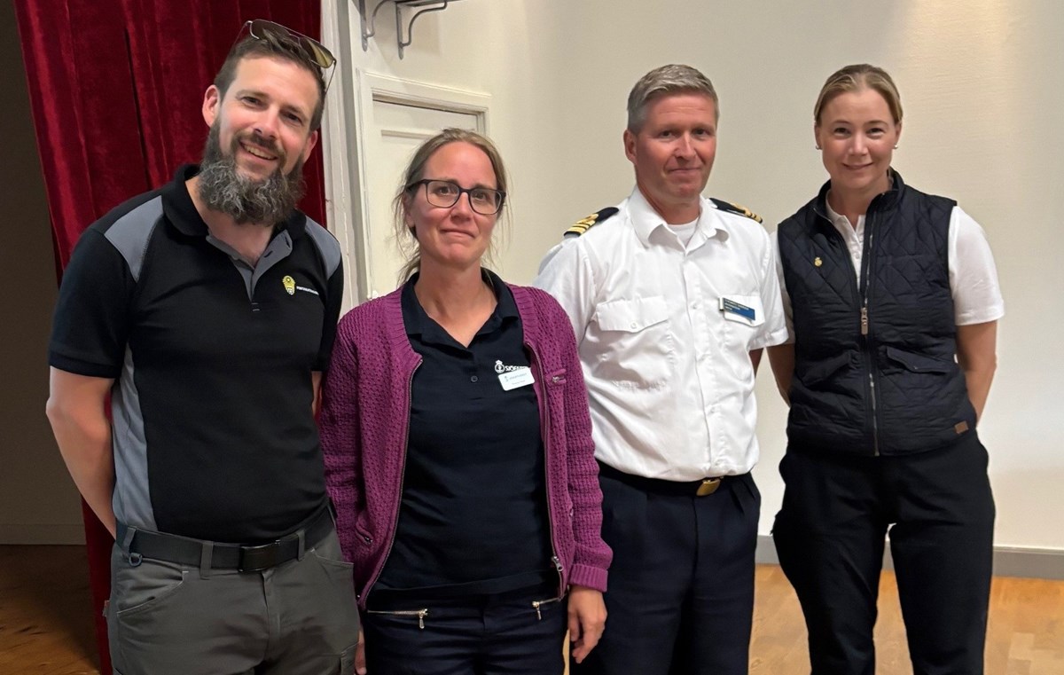 Representanter från Fortifikationsverket, Sjöfartsverket och Försvarsmakten.