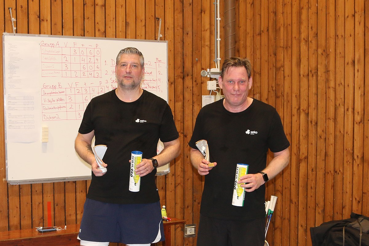 Två badmintonspelare har tagit emot sina priser